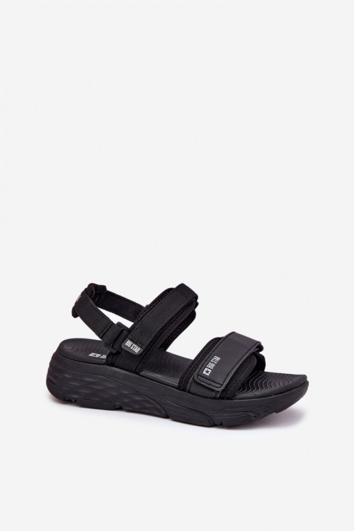 Sportlicher Stil Damensandalen mit einer Plattform Big Star RR274A077 schZuarze Farbe Sportlicher Stil Damensandalen mit einer Plattform Big Star RR274A077 schZuarze Farbe