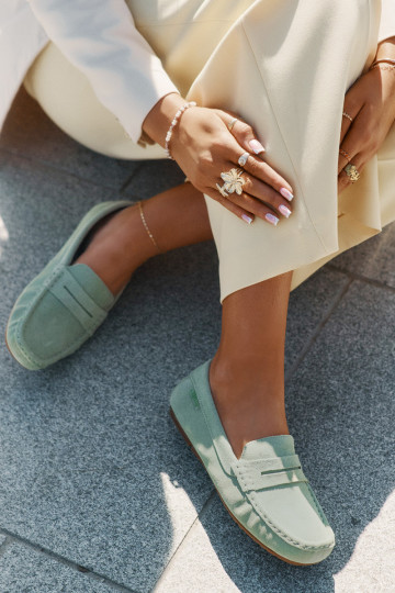 Mocassins en daim Big Star RR274945 couleur verte 2