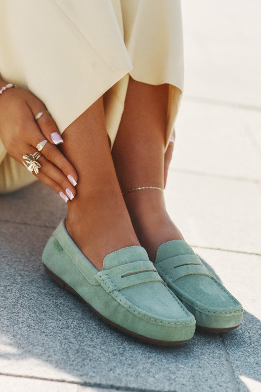 Mocassins en daim Big Star RR274945 couleur verte