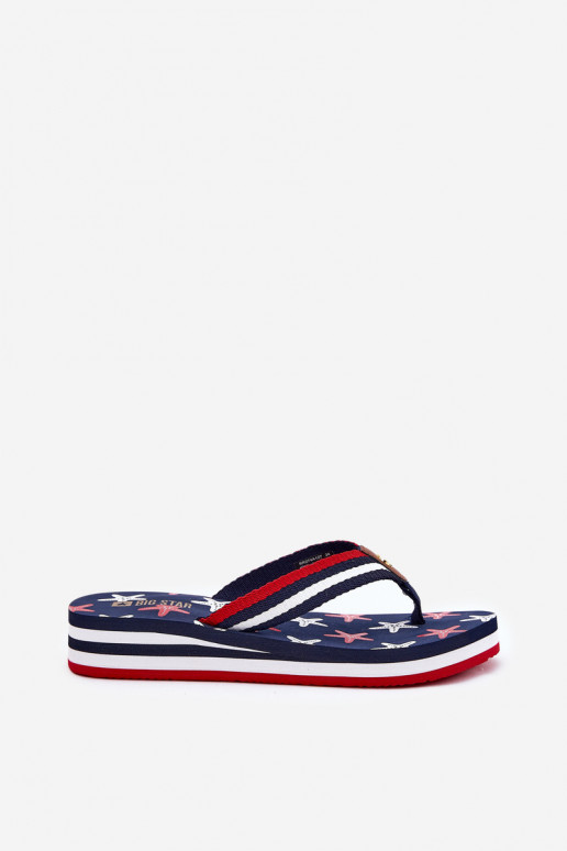 Slippers Slippers Dames Op de INig Big Star RR274A127 donkerblauIn Slippers Slippers Dames Op de INig Big Star RR274A127 donkerblauIn