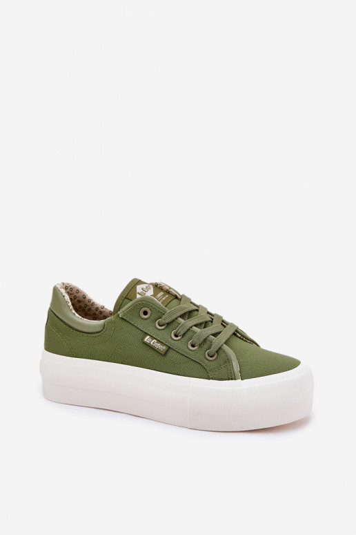 Chaussures de loisirs avec une plateforme Lee Cooper LCDANS-25-31-3449L couleur verte Chaussures de loisirs avec une plateforme Lee Cooper LCDANS-25-31-3449L couleur verte