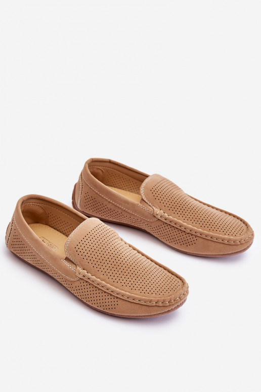 Mâle Mocassins classiques en daim beige Felixo
