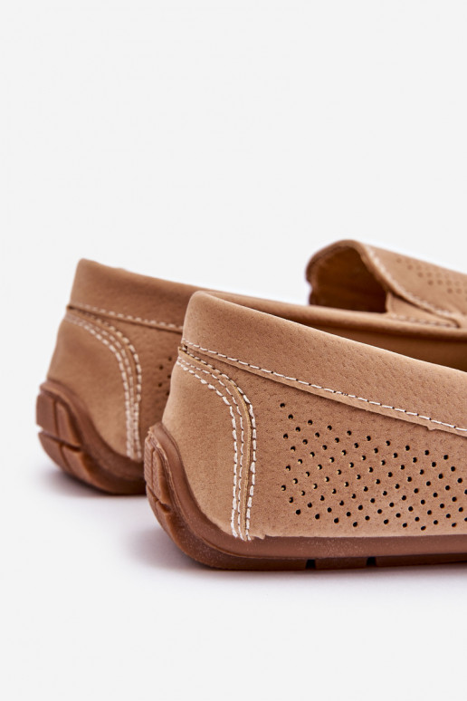 Het heeftnnen Klassieke suède loafers beige Felixo