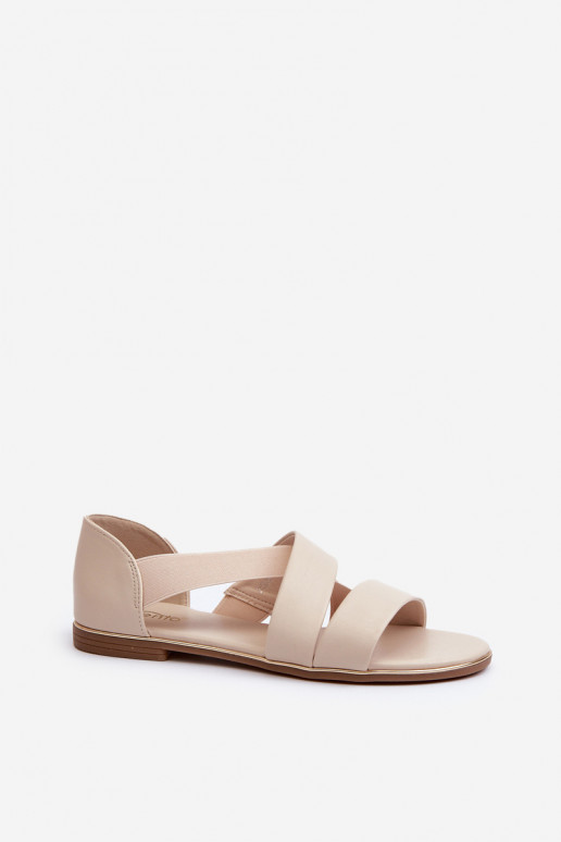 Ledersandalen mit Quaste Beige Apulia Ledersandalen mit Quaste Beige Apulia