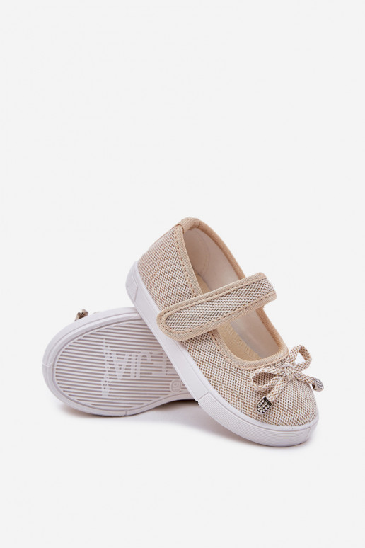 ballerines pour enfants avec des rubans couleur dorée Amirinas ballerines pour enfants avec des rubans couleur dorée Amirinas