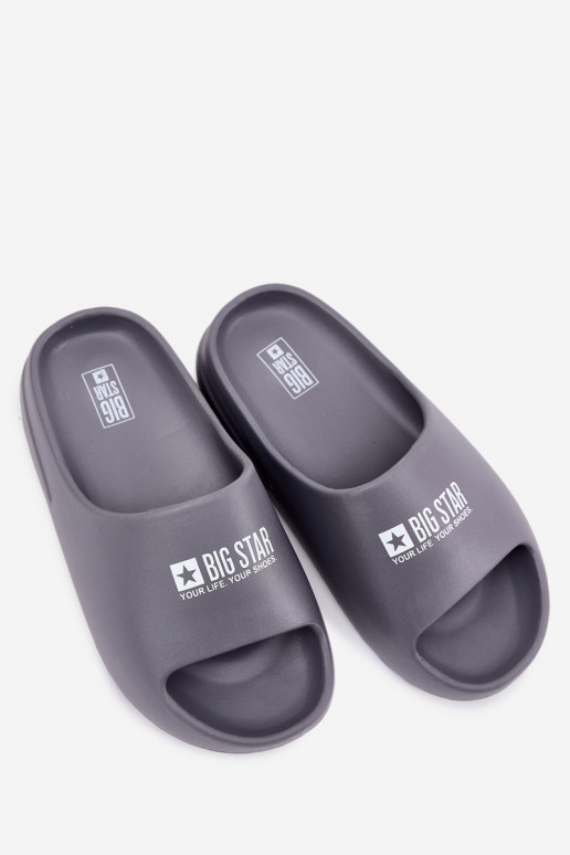 LichtgeInicht pantoffels Slippers Het heeftnnen Z Logo Big Star RR174A013 grijs