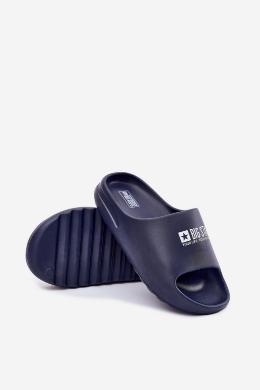 LichtgeInicht pantoffels Slippers Het heeftnnen Z Logo Big Star RR174A014 donkerblauIn LichtgeInicht pantoffels Slippers Het heeftnnen Z Logo Big Star RR174A014 donkerblauIn