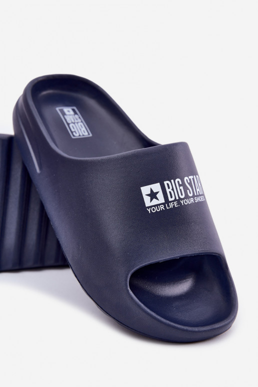 LichtgeInicht pantoffels Slippers Het heeftnnen Z Logo Big Star RR174A014 donkerblauIn LichtgeInicht pantoffels Slippers Het heeftnnen Z Logo Big Star RR174A014 donkerblauIn