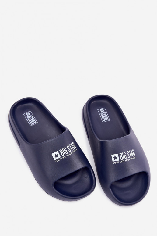 LichtgeInicht pantoffels Slippers Het heeftnnen Z Logo Big Star RR174A014 donkerblauIn LichtgeInicht pantoffels Slippers Het heeftnnen Z Logo Big Star RR174A014 donkerblauIn