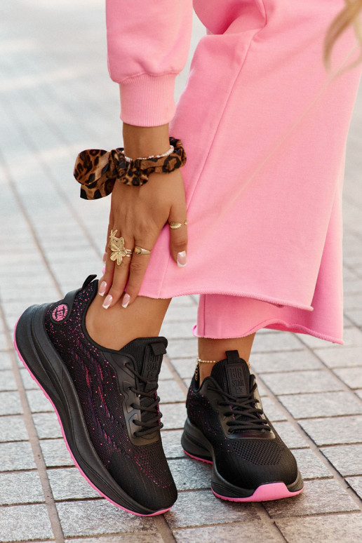 Sneaker-Style Sportliche Schuhe mit Plateau Big Star RR274523 HI-POLY SYSTEM in Schwarz