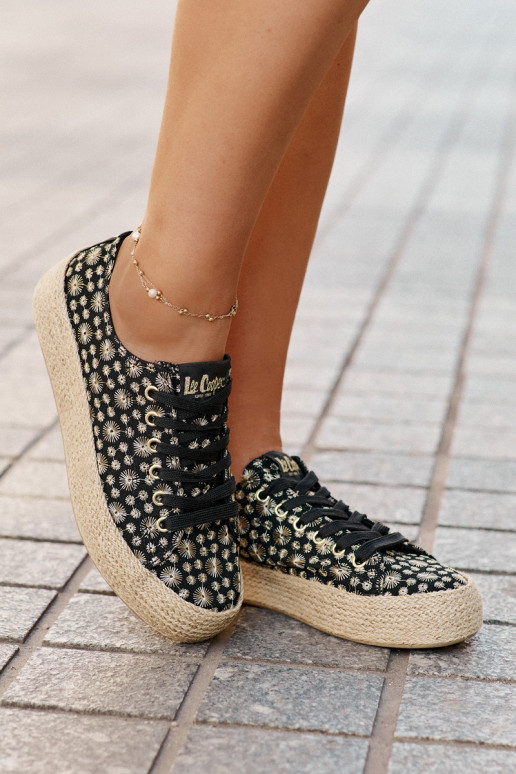 Chaussures de loisirs à motif avec plateforme Lee Cooper LCIN-25-08-3647L noires