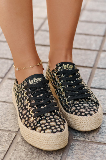 Chaussures de loisirs à motif avec plateforme Lee Cooper LCIN-25-08-3647L noires 2