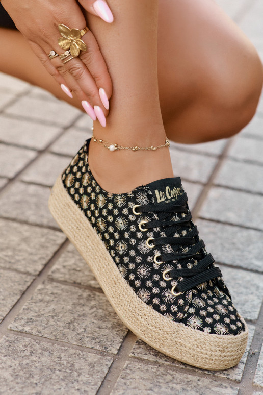Chaussures de loisirs à motif avec plateforme Lee Cooper LCIN-25-08-3647L noires