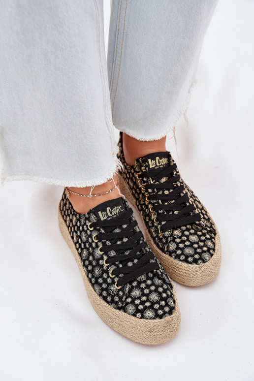 Chaussures de loisirs à motif avec plateforme Lee Cooper LCIN-25-08-3647L noires
