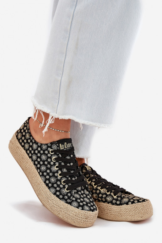 Chaussures de loisirs à motif avec plateforme Lee Cooper LCIN-25-08-3647L noires