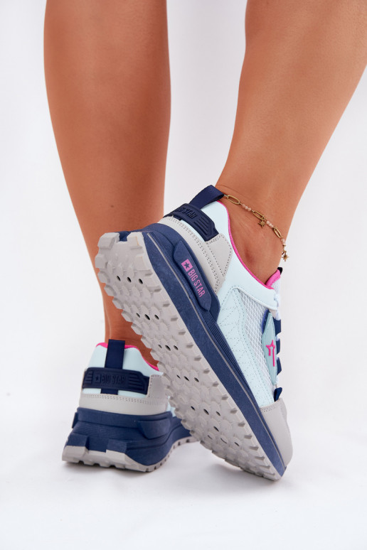 baskets Féminin avec une plateforme Big Star RR274A225 HI-POLY SYSTEM couleur bleue