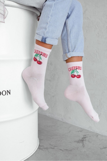 Sokken Dames CHERRIES roze