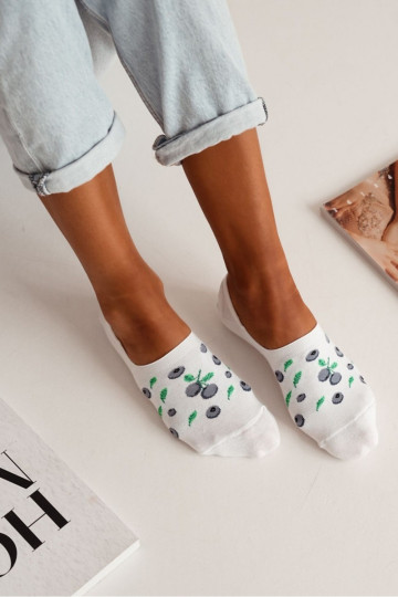 Chaussettes Micropieds de page Féminin BaÀełniane Jagody couleur blanche