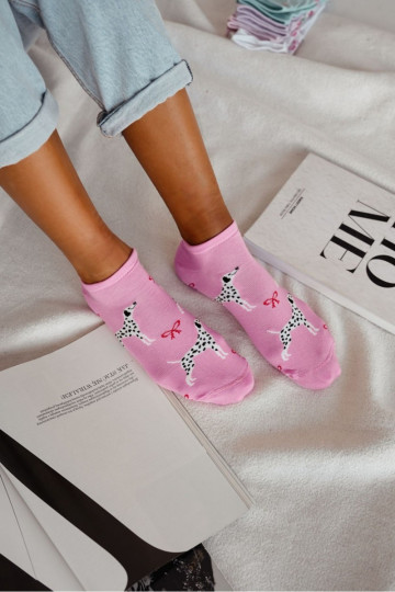Socken Feminin Dalmatyńczyk pinke Farbe