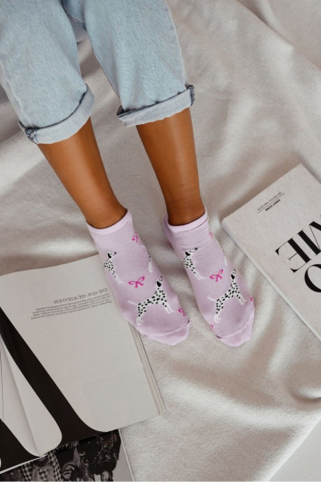 Sokken Dames Dalmatyńczyk Paars