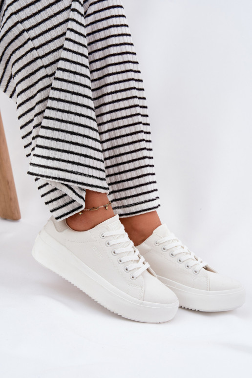 Chaussures de loisirs avec une plateforme Big Star RR274463 couleur blanche  Chaussures de loisirs avec une plateforme Big Star RR274463 couleur blanche