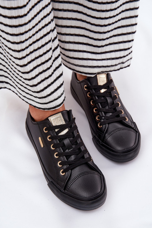 Freizeitschuhe aus Öko-Leder Big Star RR274749 schZuarze Farbe