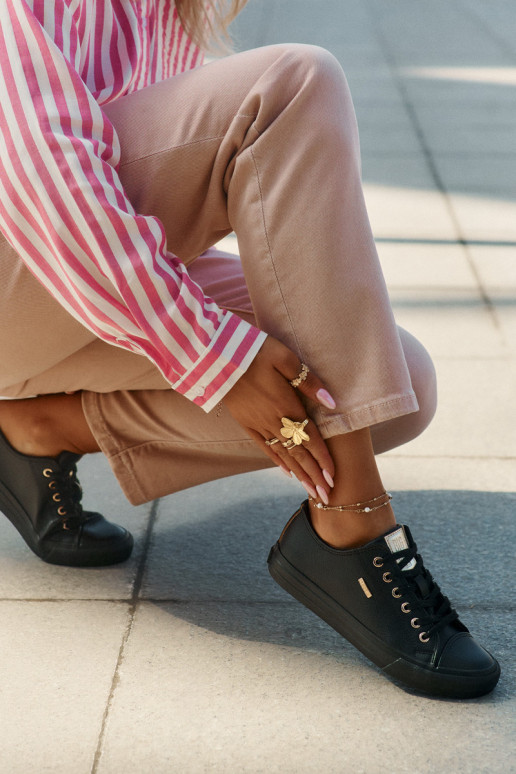 Chaussures de loisirs en cuir écologique Big Star RR274749 couleur noire