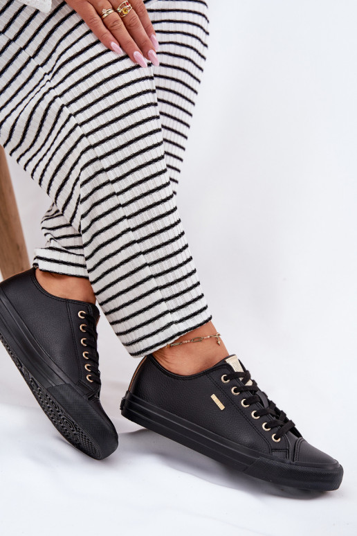 Freizeitschuhe aus Öko-Leder Big Star RR274749 schZuarze Farbe