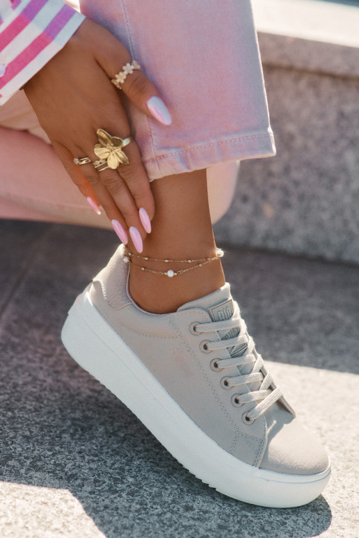 materiaal Vrijetijdsschoenen met platform Big Star RR274465 beige