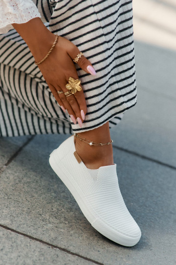 Chaussures de loisirs Slip-On Big Star RR274717 couleur blanche