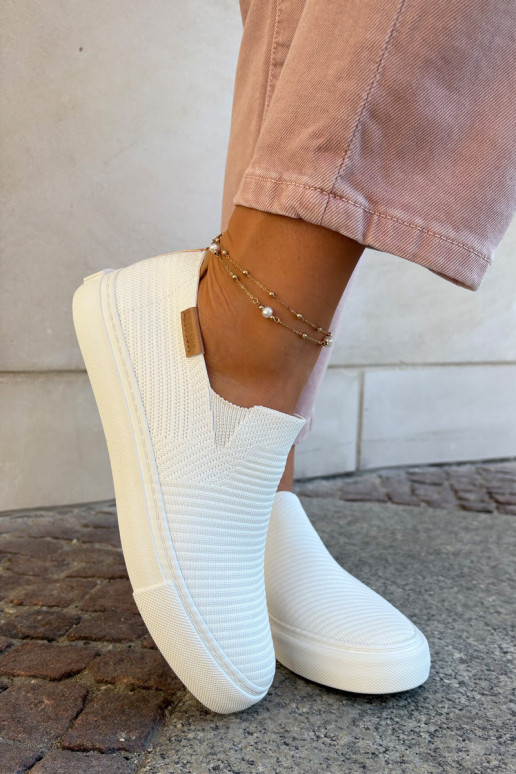 Chaussures de loisirs Slip-On Big Star RR274717 couleur blanche