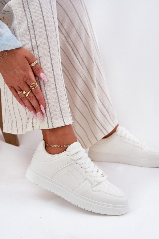 Chaussures modèle baskets Féminin Big Star RR274A241 HI-POLY SYSTEM couleur blanche