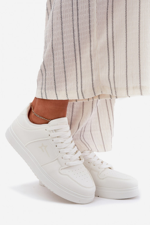 Chaussures modèle baskets Féminin Big Star RR274A241 HI-POLY SYSTEM couleur blanche