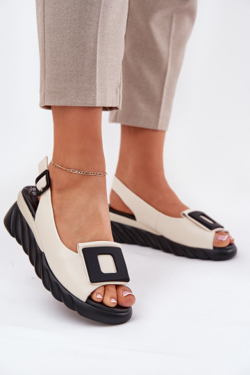 Dames sandalen Dames Op de INig met decoratie Artiker 56C1570 beige