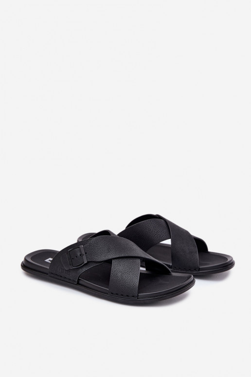 Leren pantoffels Het heeftnnen met gespen Big Star RR174076 zInart Leren pantoffels Het heeftnnen met gespen Big Star RR174076 zInart