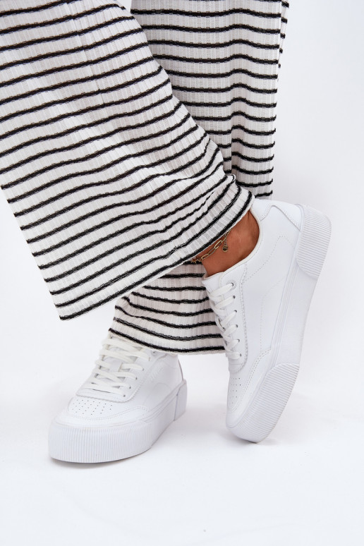 Faible Chaussures modèle baskets en cuir écologique Big Star RR274303 couleur blanche Faible Chaussures modèle baskets en cuir écologique Big Star RR274303 couleur blanche