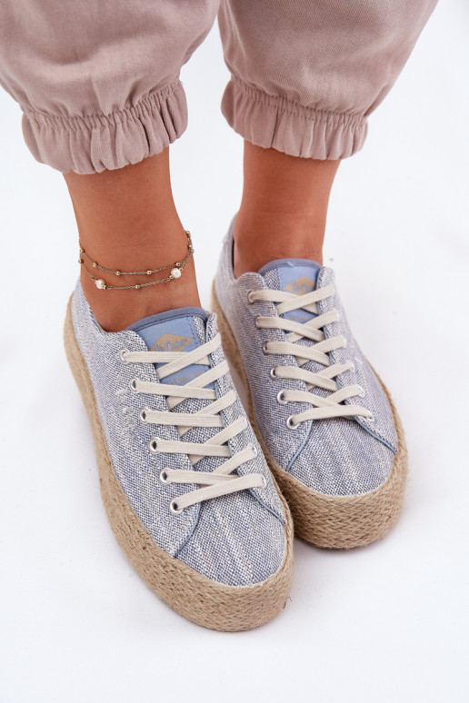 Vrijetijdsschoenen met platform Met Vlecht Lee Cooper LCIN-25-02-3283 blauIn
