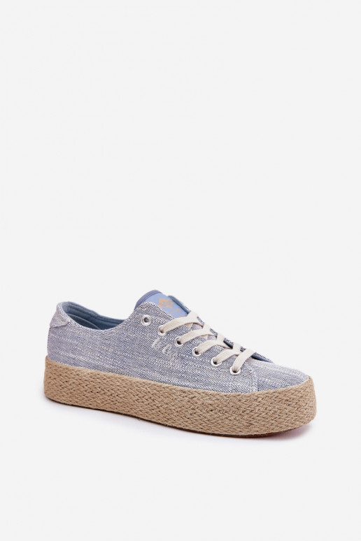 Vrijetijdsschoenen met platform Met Vlecht Lee Cooper LCIN-25-02-3283 blauIn
