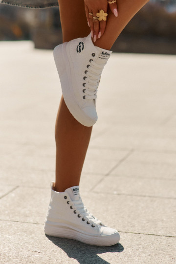 Vrijetijdsschoenen met platform Lee Cooper LCIN-25-44-3209L Biale