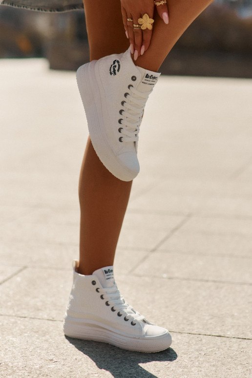 Vrijetijdsschoenen met platform Lee Cooper LCIN-25-44-3209L Biale