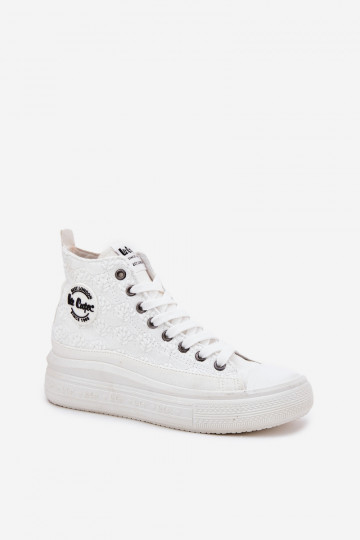 Vrijetijdsschoenen met platform Lee Cooper LCIN-25-44-3209L Biale 2