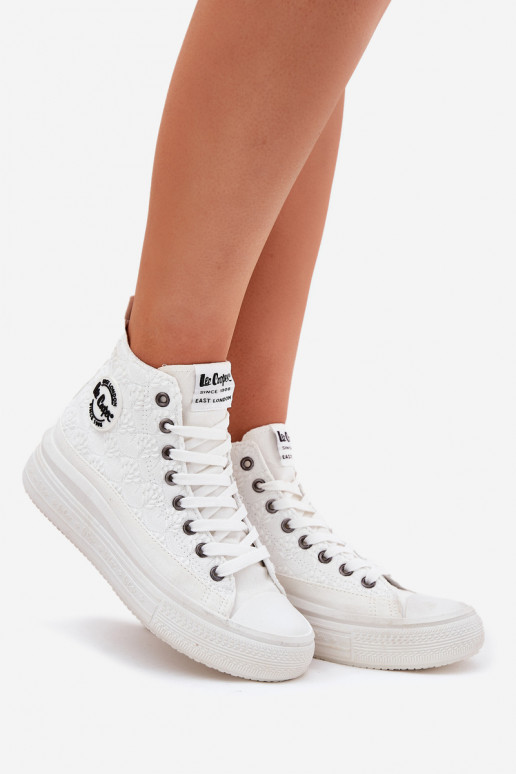 Vrijetijdsschoenen met platform Lee Cooper LCIN-25-44-3209L Biale