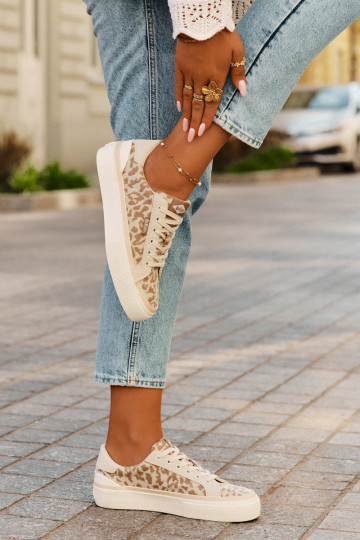 Laag Vrijetijdsschoenen met luipaardbontpatronen Lee Cooper LCIN-25-02-3330L beige 2