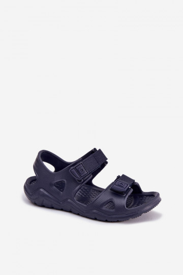 Pantoufles légères des sandales Puéril Big Star RR374512 bleu foncé