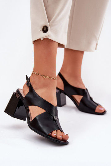 Eleganter Stil Damen-Sandalen mit hohen Absätzen Vinceza 62238 schZuarze Farbe 2