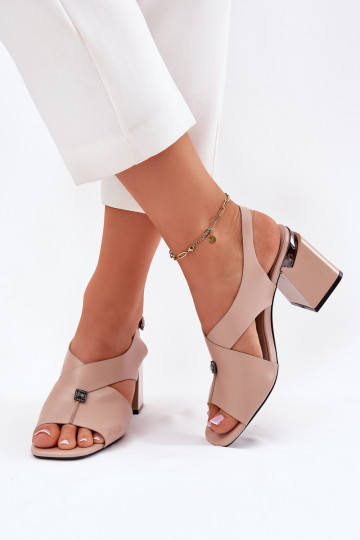 Elegante stijl Damessandalen met hoge hakken Vinceza 62238 beige 2