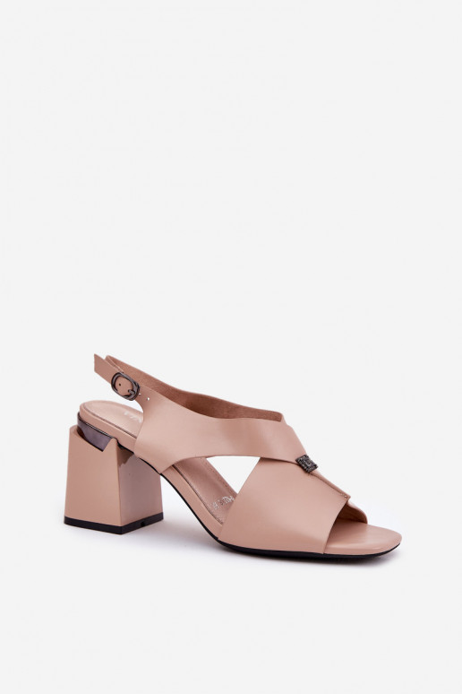 Style élégant Sandales à talons hauts pour femme Vinceza 62238 beige