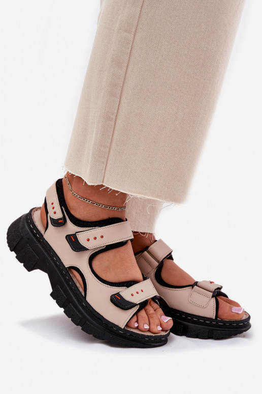 Dames sandalen Dames Z met lijmbevestigingami Artiker 56C0471 beige