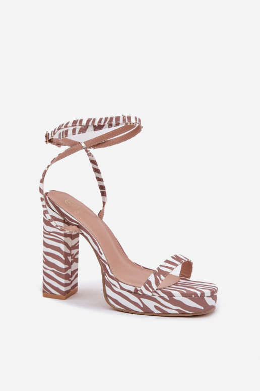 Dames sandalen Op Z met strepenem Zebra Fevenne