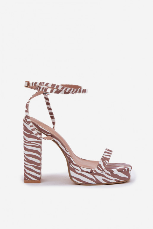 Dames sandalen Op Z met strepenem Zebra Fevenne
